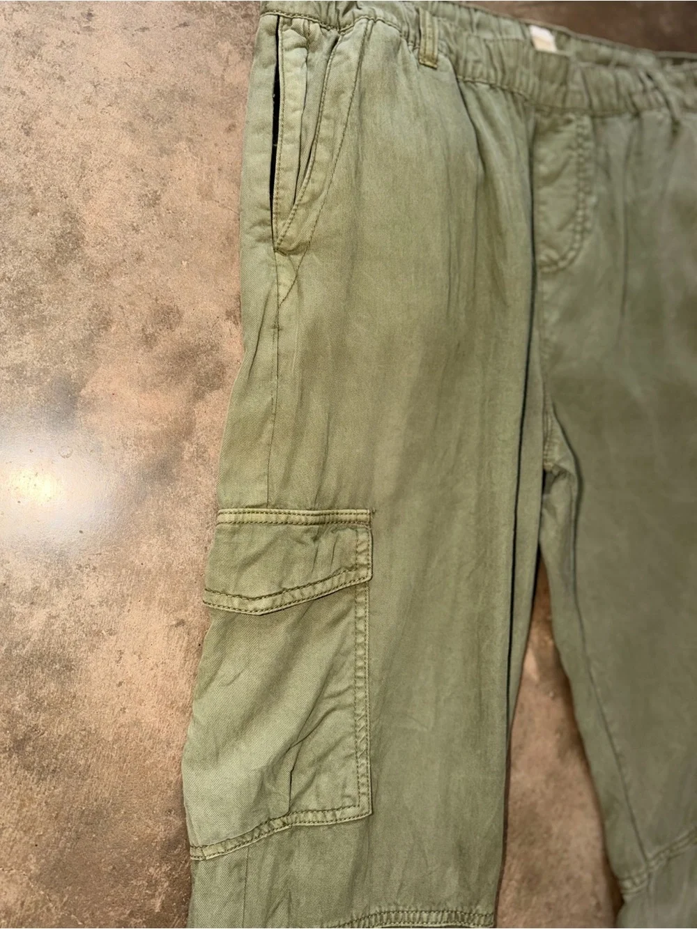 Elan 100% Tencel Olive Utility Cargo Jogger Pants Relaxed Fit M - Picture 2 of 13